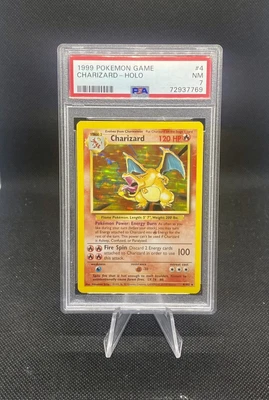 $375 • Buy Pokémon 1999 Charizard 4/102 Base Set  Holo  PSA 7 NM