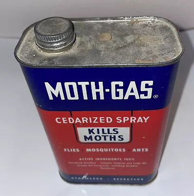 Vintage Moth-Gas Tin Cedarized Spray Lewy Chemical Company NY USA For Moths Ants • $29.99