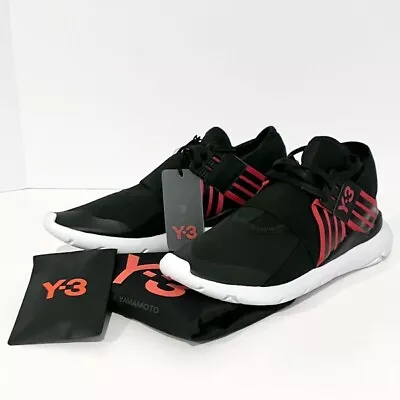 Adidas Y-3 Qasa Elle Lace Black Scarlet White AQ5453 Women's Sizes 8 & 8.5 • $170