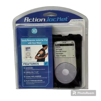 DLO Action Jacket Armband Case IPod 20GB/40GB 4th Gen Neoprene Black New Sealed • $19.99