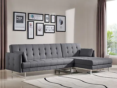 ON SALE - Modern Living Room Furniture Gray Fabric Sofa Chaise Sectional Set RVB • $1488.71