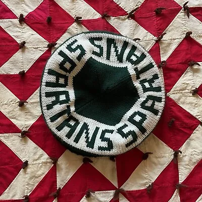 Vintage Michigan State Spartans Knit Golfer Hat As Is Worn Stains 80s  • $8