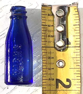 Antique 1920s Cobalt Blue Vicks Drops Sample Miniature 1.75  Bottle • $15