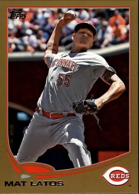 2013 Topps Gold Cincinnati Reds Baseball Card #155 Mat Latos/2013 • $1.75