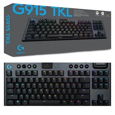 $261.95 • Buy Logitech G915 TKL Lightspeed Wireless GL Clicky RGB Mechanical Gaming Keyboard