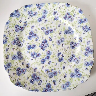 Royal Albert Blue Pansy Chintz Dinner Plate • $44.15