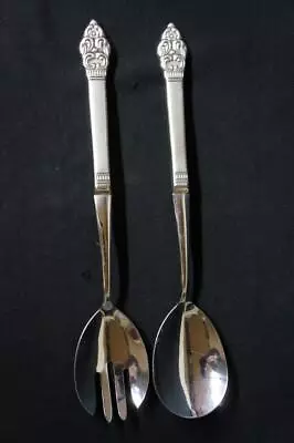 2 Pc Oneida Community By Imperial Stainless Vinland Flatware Salad Set 12  Long • $25.99