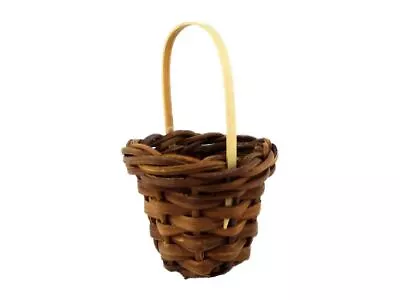 Dolls House Large Wicker Shopping Basket Woven Miniature Accessory • $2.51