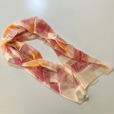 NEW Missoni 62 Inch Rectangular Pink Checkered 100% Silk Scarf Made In Italy • $120