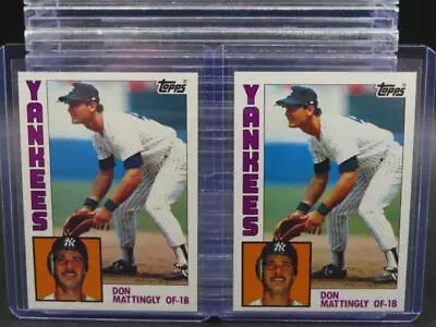 (2) Lot 1984 Topps Baseball Don Mattingly Rookie Card RC #8 New York Yankees • $10.50