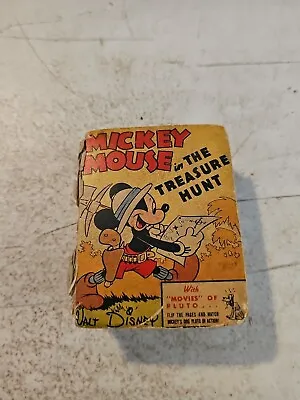 Mickey Mouse In The Treasure Hunt By Walt Disney Big Little Book 1941. Rough  • $6.60