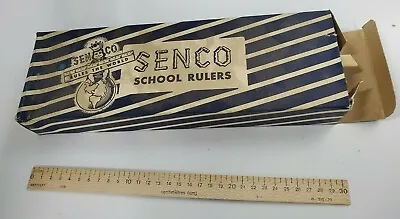 Vintage Box Of SENCO SCHOOL RULERS 30 Cm Wood (30 Pieces) New Old Stock • $27.60