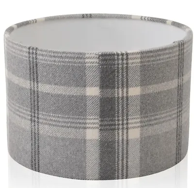 Balmoral Tartan Handmade Lampshade Ceiling/Table Pendant Grey Citrus Lime • £24.99