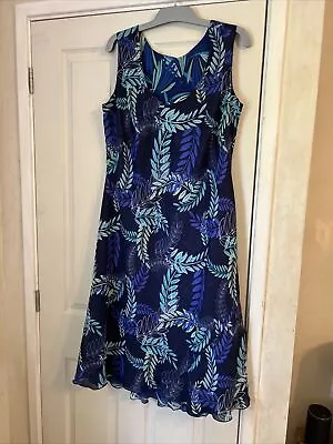 Warehouse Size 20 Summer Midi Dress Reversible Blue Summer • £3