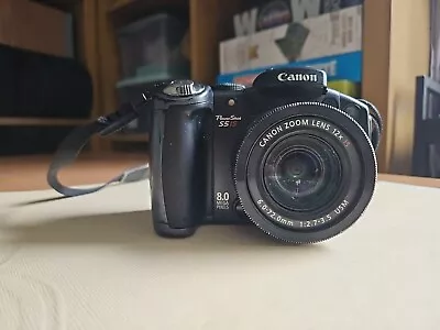 Canon PowerShot S5 IS 8.0MP 12x Zoom Flip Screen Compact Digital Bridge Camera • $44.20