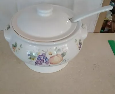 Pfaltzgraff Orchard Pattern  4 Quart Soup Tureen W/Ladle Serving Bowl W/lid • $39.99