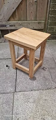 Small Oak Side Table | Solid Wood Slim Occasional/Coffee/Lamp/End/Console Stand • £54.99