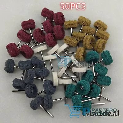 50-Metal Polishing Buffing Wheel Burr Kit Rotary Tool Accessories Set For Dremel • $10.59