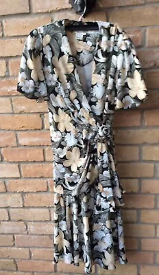 Vtg 80s Vtg Sz 8 Drop Waist Floral Dress Puff Sleeves Cottagecore Prairie 36 B  • $23.50