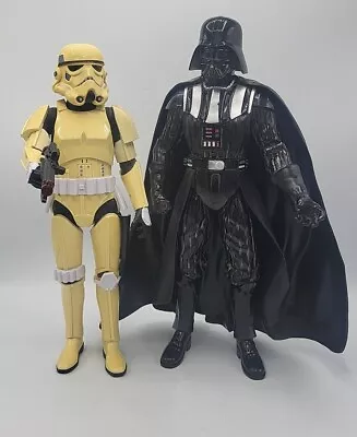 Disney Star Wars Talking Action Figures Storm Trooper & Darth Vader 2013 14' • £20