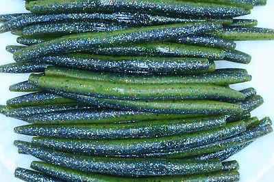 5  Sunfish Stick Baits Wacky Plastic Worms Bass Fishing • $7.99