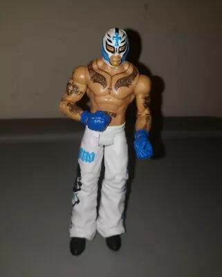 2010 Mattel WWE Rey Mysterio White Blue Pants  Loose Out Of Packaging • $12.95