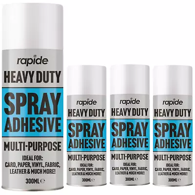 4x 300ml Heavy Duty Spray Adhesive Glue Foam Carpet Tile Craft Fabric Packaging • £14.68