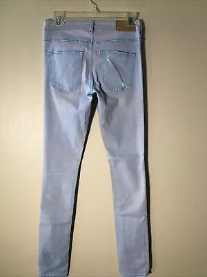 Distressed Skinny Jeans Womens Size 6 Light Blue Denim Divided By H&M Low Rise • $15