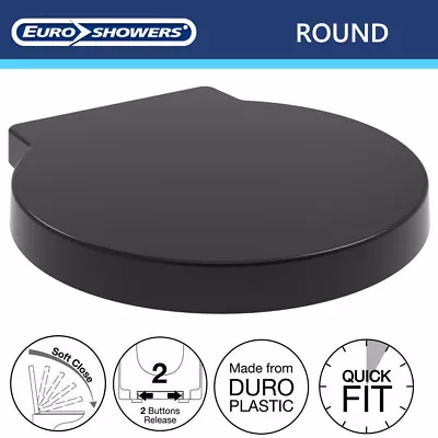 Euroshowers Round Toilet Seat Soft Close Fits: Ideal Standard Space Grohe Turin • £39.95