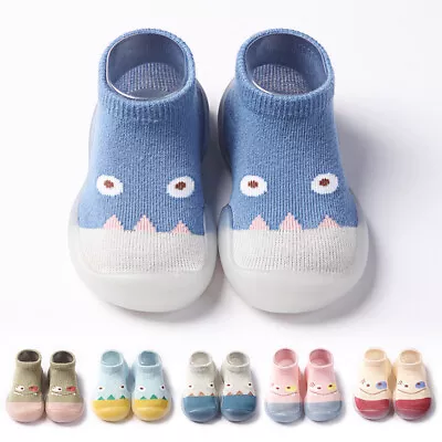 £5.16 • Buy Baby Girls Boys Cotton Toddler Newborn Socks Slippers Shoes Soft Non-Slip Spring