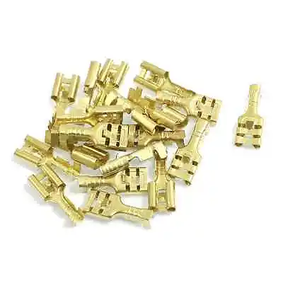£1.99 • Buy 6.3mm Brass Female Spade/Lucar Connectors X 25 -  Non-Insulated Terminals