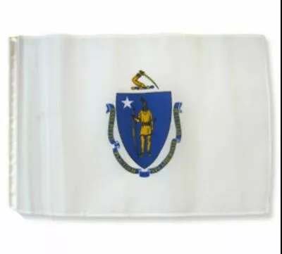 12x18 12 X18  State Of Massachusetts Sleeve Flag Boat Car Garden • $5.88