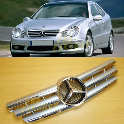 3FIN Silver Grill For BENZ CL203 C-Class Coupe 2-Door W203 2000-2007 C230 C320 • $168.73