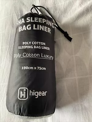 Higear YHA Sleeping Bag Liner Poly Cotton Luxury 190cm X 75cm • £5