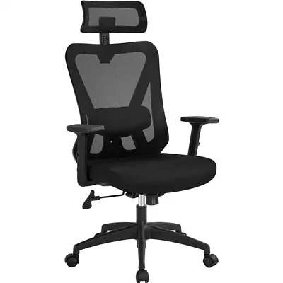 Ergonomic Computer Chair Office Desk Chair W/ Adjustable Armrests Headrest Black • $95.99