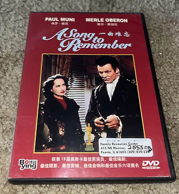 A Song To Remember 1945- (Import) DVD Paul Muni Merle Oberon (all In English) • $9.25