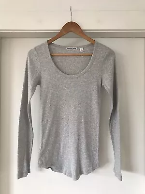 Country Road Grey 100% Cotton Long Sleeve Scoop Neck Essential Tee Size XS • $20