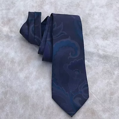 Mens Etro Dark Blue Tie Made In Italy • $16.99