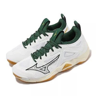 Mizuno Wave Momentum 3 White Gold Green Men Volleyball Sports Shoes V1GA2312-44 • $115.58