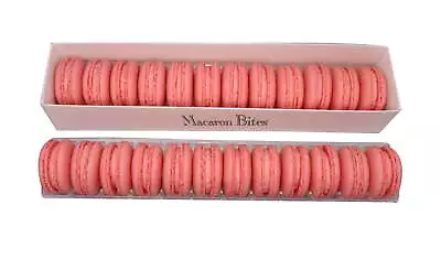 Macaron Bites Strawberry French Macarons 24 Count 100% Natural Ingredients USA • $36.97