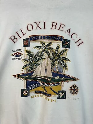 Vintage Biloxi Beach Mississippi Sweatshirt Size Large • $21.99