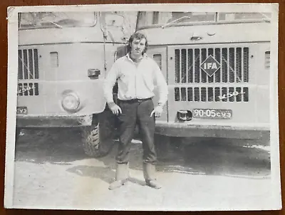 Handsome Guy In Boots Near IFA Trucks. Vintage Photo • £5.31