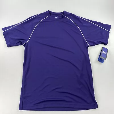 Mizuno Mens Baseball Shirt Short Sleeve DryLite Purple Size Small • $14.99