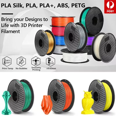 3D Printer Filament PLA Silk/ABS/PLA/PETG/PLA+ 1kg/roll -1.75mm Eco-friendly • $17.90