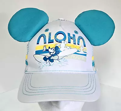 DISNEY AULANI Mickey Ears Hat Cap Adult Snapback - ALOHA Hawaii Surfing • $13.56