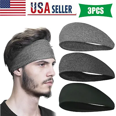 3PCS Men Women Sports Headband Anti-Sweat Band Running Yoga Stretch Head Bands • $8.99