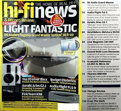 Hi-fi News - Audio Flight Fls9 - Finkteam Kim - Marantz T-1 - Auralic Aries G2.1 • $12.62