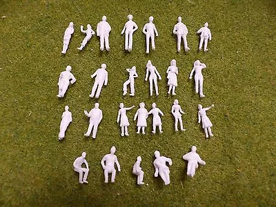 1:75 Scale OO Gauge 00 Model Railway Unpainted Figures People -Pack Of 25/50/100 • £4.35