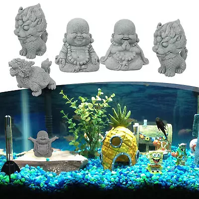 Aquarium Fish Tank Garden Statue Green Sandstone Figurine Ornaments Decorations  • $19.69
