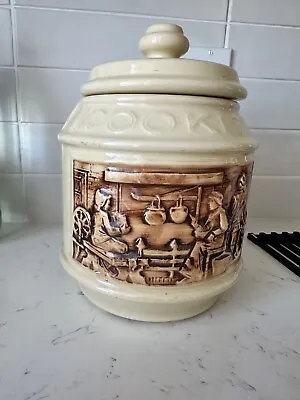 Vintage McCoy Covered Wagon Cookie Jar Frontier Family Ranch Homestead Western • $43